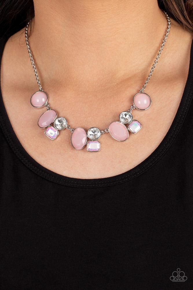 Fantasy World Pink Necklace - Paparazzi Accessories- lightbox - CarasShop.com - Paparazzi Jewelry by Cara Jewels