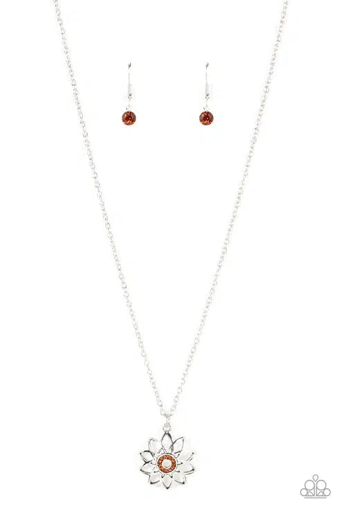 Farmstead Fairytale Brown Necklace - Paparazzi Accessories- lightbox - CarasShop.com - Paparazzi Jewelry by Cara Jewels