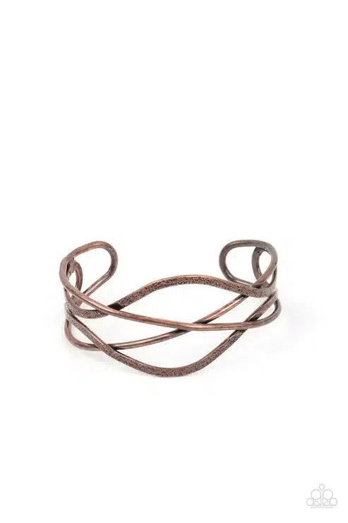 Fierce Fusion Copper Bracelet - Paparazzi Accessories- lightbox - CarasShop.com - Paparazzi Jewelry by Cara Jewels