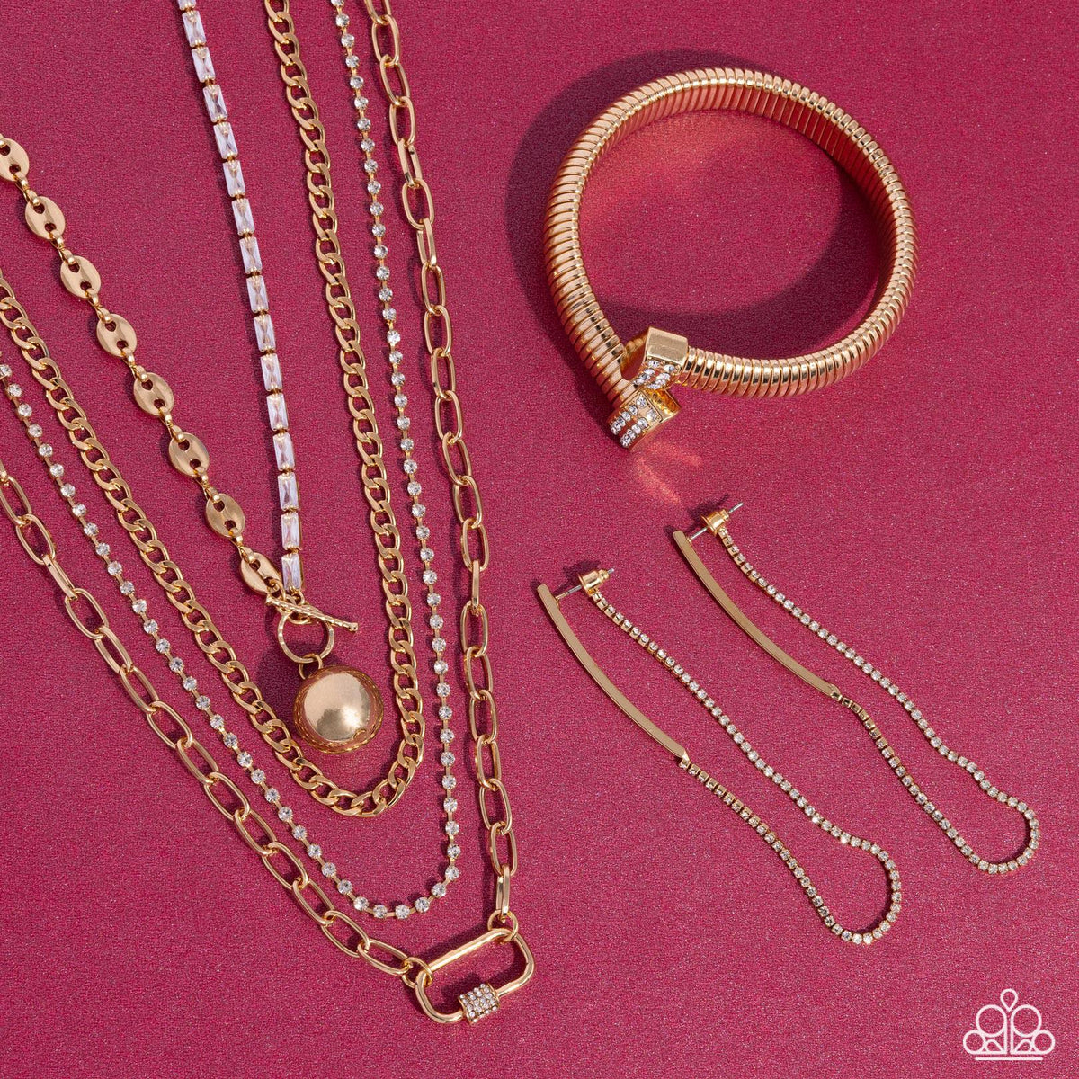 Fiercely 5th Avenue Set - December 2024 - Paparazzi Accessories- Set Collage - CarasShop.com - Paparazzi Jewelry by Cara Jewels