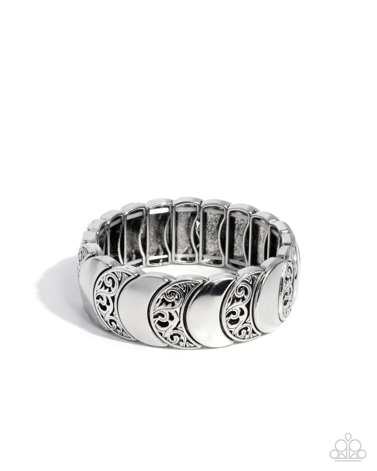Filigree Flair Silver Bracelet - Paparazzi Accessories- lightbox - CarasShop.com - Paparazzi Jewelry by Cara Jewels