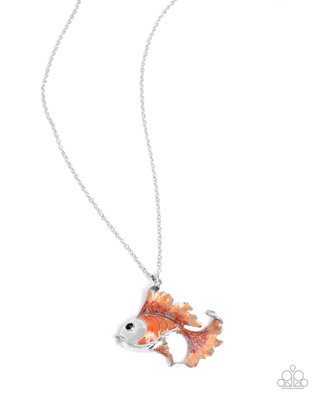 Flashy Fish Orange Necklace - Paparazzi Accessories- lightbox - CarasShop.com - Paparazzi Jewelry by Cara Jewels