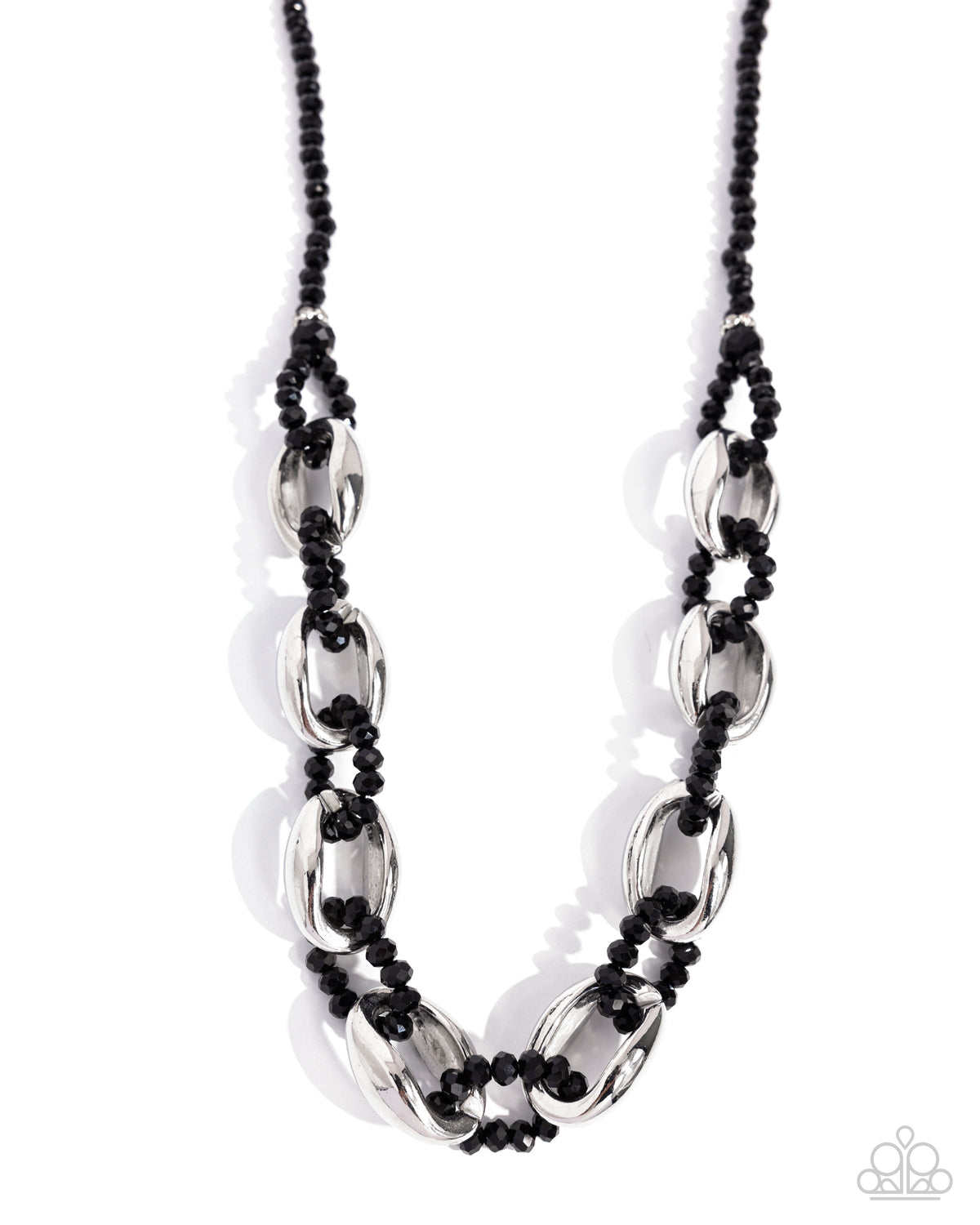 Flickering Fact Black Necklace - Paparazzi Accessories- lightbox - CarasShop.com - Paparazzi Jewelry by Cara Jewels