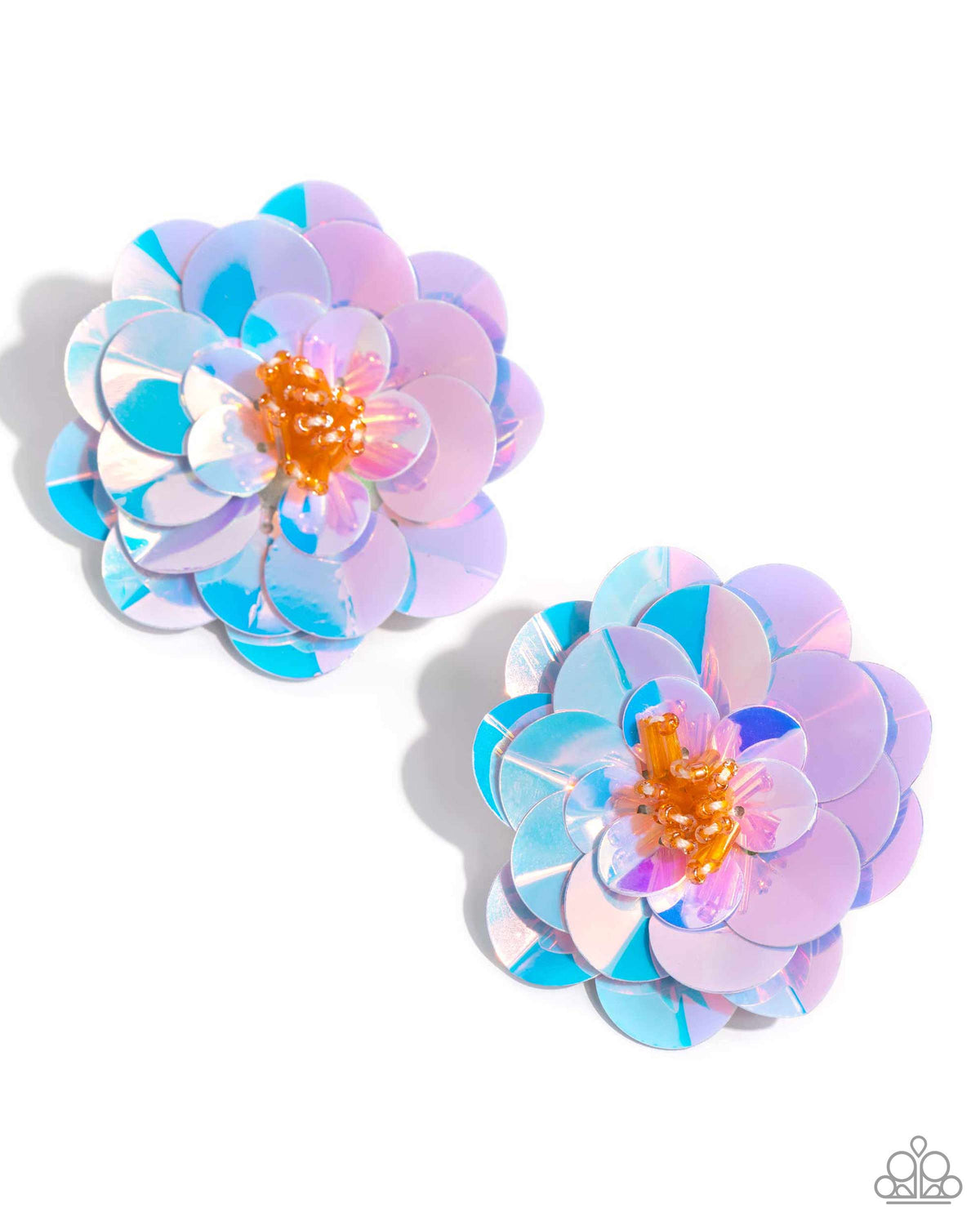 Floating Florals Multi Sequin Flower Earrings - Paparazzi Accessories- lightbox - CarasShop.com - Paparazzi Jewelry by Cara Jewels