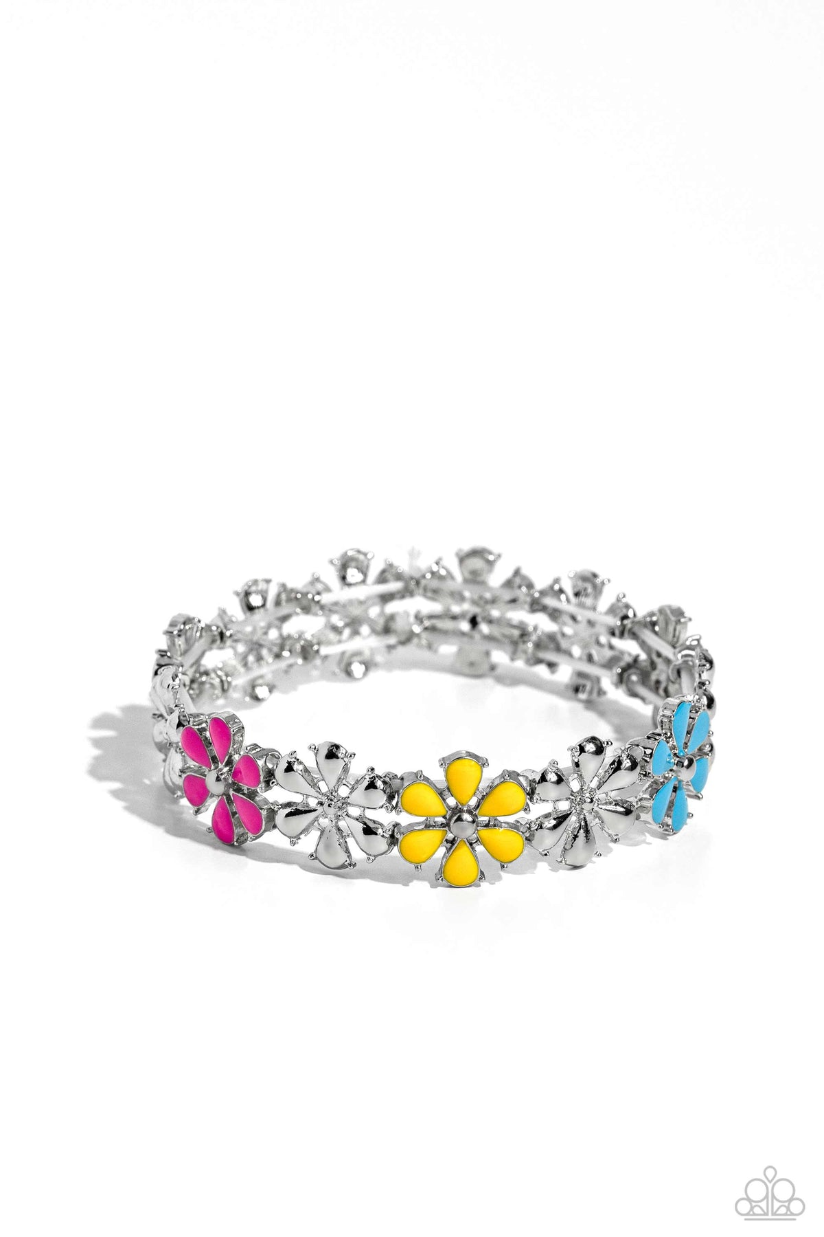 Floral Fair Multi Flower Bracelet - Paparazzi Accessories- lightbox - CarasShop.com - Paparazzi Jewelry by Cara Jewels
