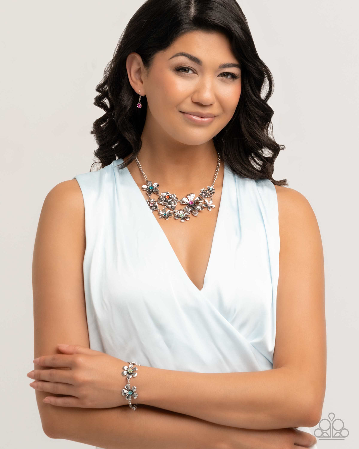 Floral Fate Multi Necklace & Bracelet Set - Paparazzi Accessories- lightbox - CarasShop.com - Paparazzi Jewelry by Cara Jewels