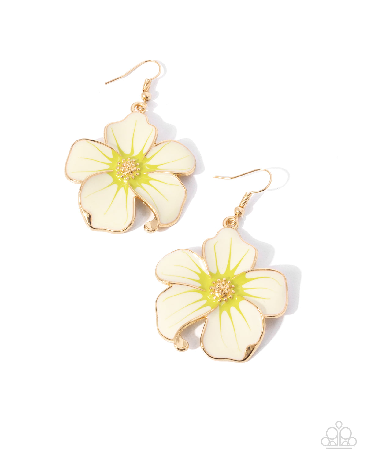 Floral Flavor Gold & Yellow Flower Earrings - Paparazzi Accessories- lightbox - CarasShop.com - Paparazzi Jewelry by Cara Jewels