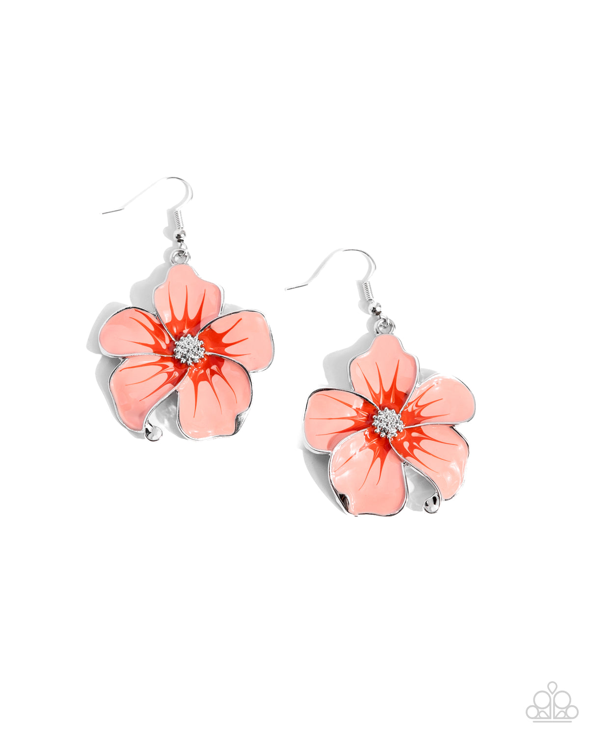 Floral Flavor Orange Flower Earrings - Paparazzi Accessories- lightbox - CarasShop.com - Paparazzi Jewelry by Cara Jewels