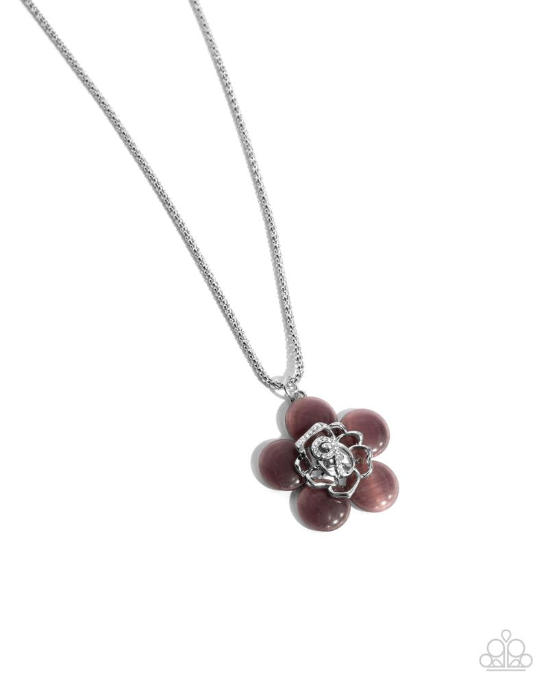 Floral Freestyle Purple Necklace - Paparazzi Accessories- lightbox - CarasShop.com - Paparazzi Jewelry by Cara Jewels