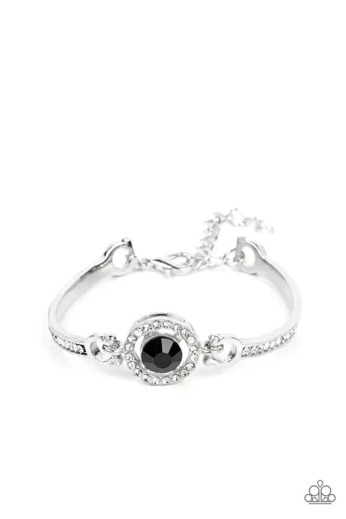 Focused and Fabulous Black Bracelet - Paparazzi Accessories- lightbox - CarasShop.com - Paparazzi Jewelry by Cara Jewels
