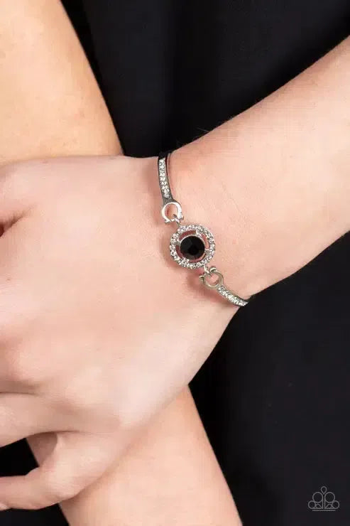 Focused and Fabulous Black Bracelet - Paparazzi Accessories-on model - CarasShop.com - Paparazzi Jewelry by Cara Jewels