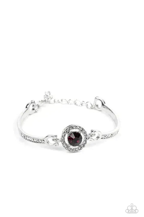 Focused and Fabulous Purple Bracelet - Paparazzi Accessories- lightbox - CarasShop.com - Paparazzi Jewelry by Cara Jewels