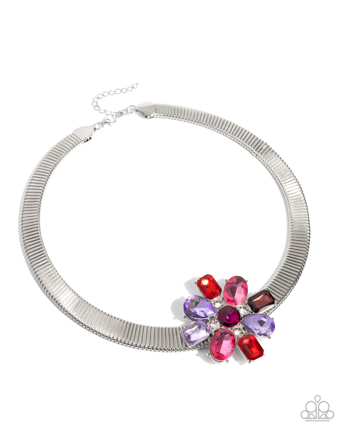 Forward Florals Pink Necklace - Paparazzi Accessories- lightbox - CarasShop.com - Paparazzi Jewelry by Cara Jewels