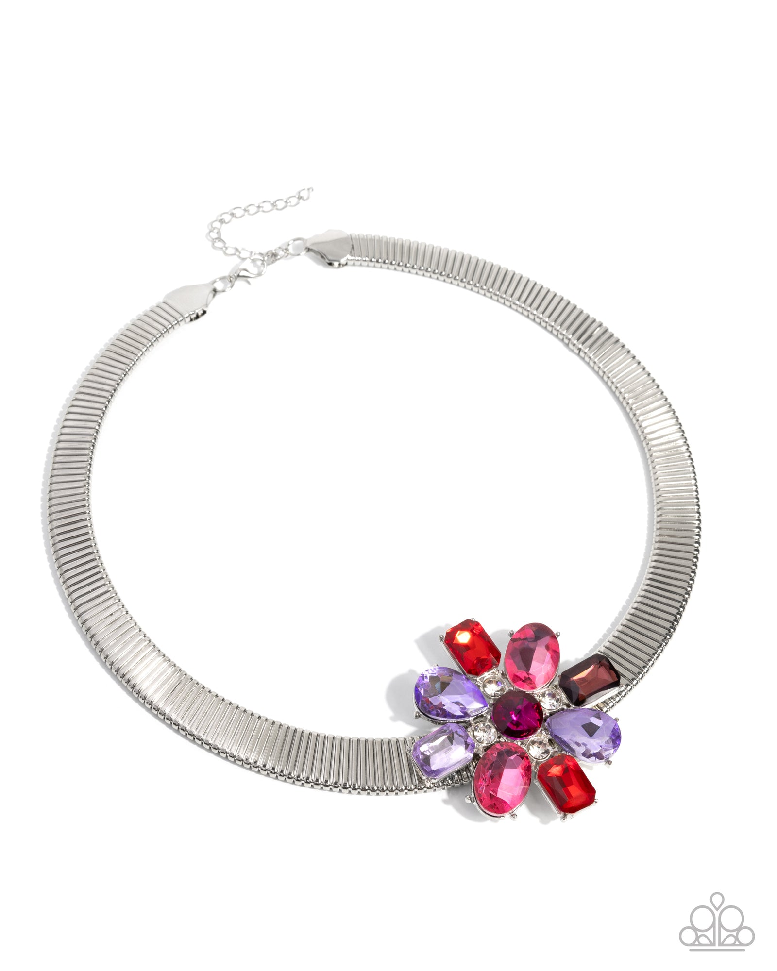 Forward Florals Pink Necklace - Paparazzi Accessories- lightbox - CarasShop.com - Paparazzi Jewelry by Cara Jewels