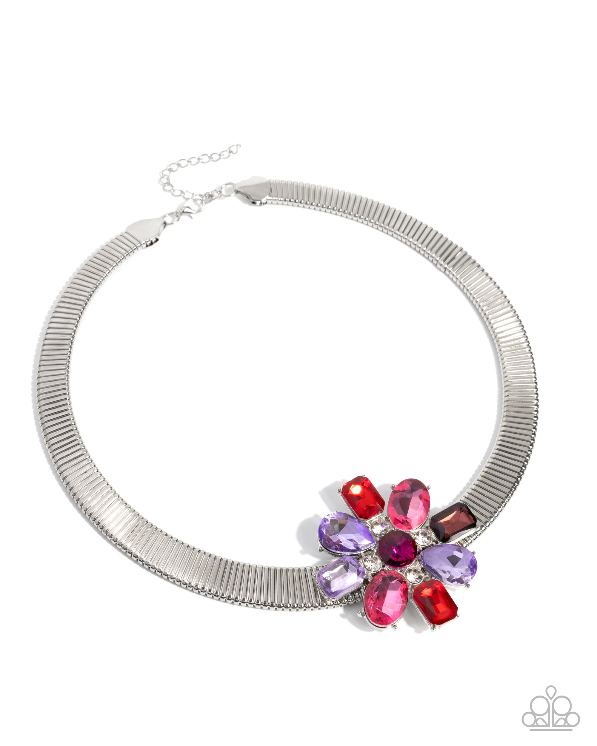 Forward Florals Pink Necklace - Paparazzi Accessories- lightbox - CarasShop.com - Paparazzi Jewelry by Cara Jewels