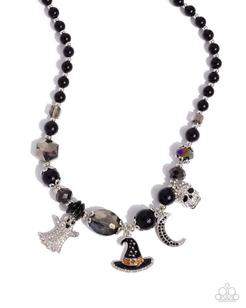 Frightening Facets Multi Halloween Charm Necklace - Paparazzi Accessories- lightbox - CarasShop.com - Paparazzi Jewelry by Cara Jewels