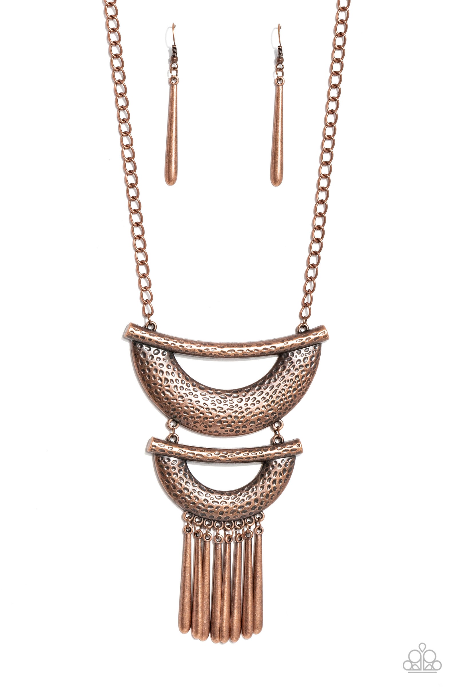 Fringe Festival Copper Necklace - Paparazzi Accessories- lightbox - CarasShop.com - Paparazzi Jewelry by Cara Jewels