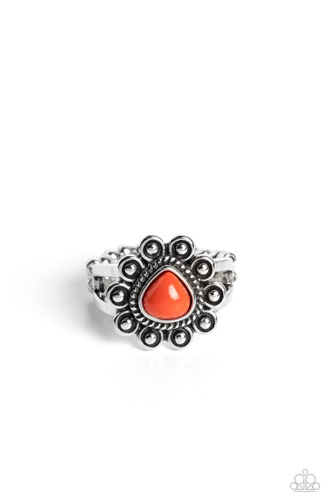 Fruity Frou-Frou Orange Ring - Paparazzi Accessories- lightbox - CarasShop.com - Paparazzi Jewelry by Cara Jewels