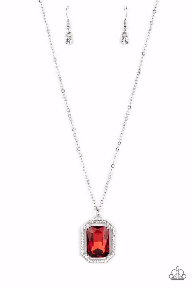 Galloping Gala Red Necklace - Paparazzi Accessories- lightbox - CarasShop.com - Paparazzi Jewelry by Cara Jewels