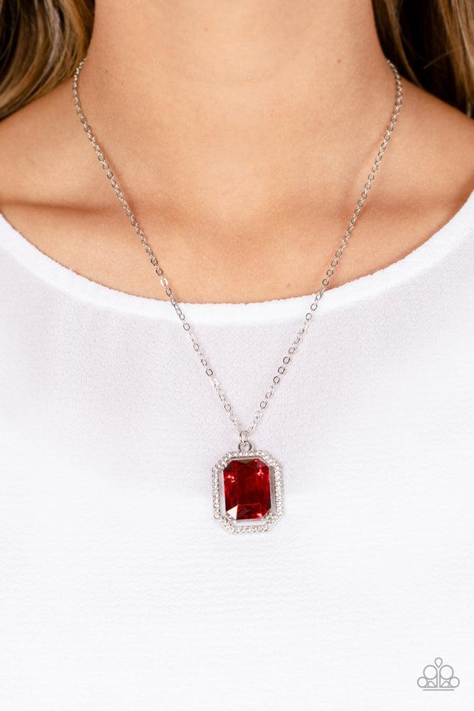 Galloping Gala Red Necklace - Paparazzi Accessories- lightbox - CarasShop.com - Paparazzi Jewelry by Cara Jewels