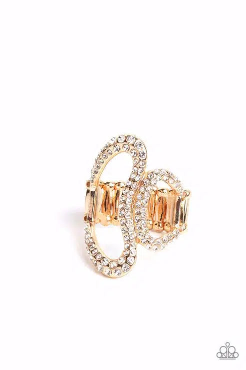 Gap Year Gold Ring - Paparazzi Accessories- lightbox - CarasShop.com - Paparazzi Jewelry by Cara Jewels