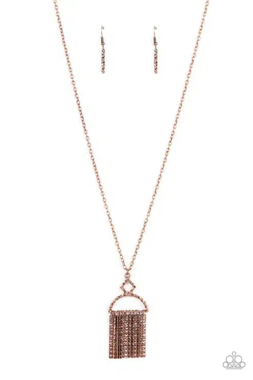 Getting The Hang of Things Copper Necklace - Paparazzi Accessories- lightbox - CarasShop.com - Paparazzi Jewelry by Cara Jewels