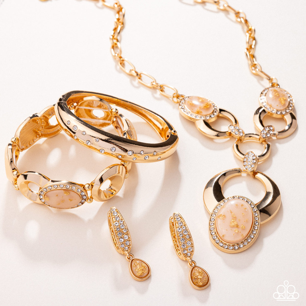 Glimpses of Malibu Set - April 2025 - Paparazzi Accessories- Set Collage - CarasShop.com - Paparazzi Jewelry by Cara Jewels