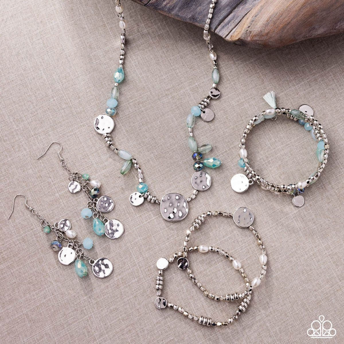 Glimpses of Malibu Set - February 2025 - Paparazzi Accessories- Set Collage - CarasShop.com - Paparazzi Jewelry by Cara Jewels