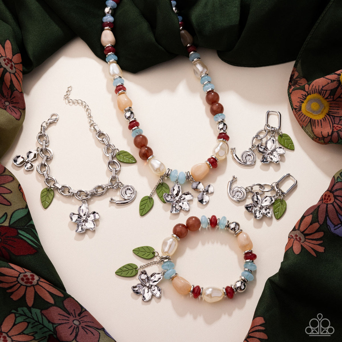 Glimpses of Malibu Set - March 2025 - Paparazzi Accessories- Set Collage - CarasShop.com - Paparazzi Jewelry by Cara Jewels