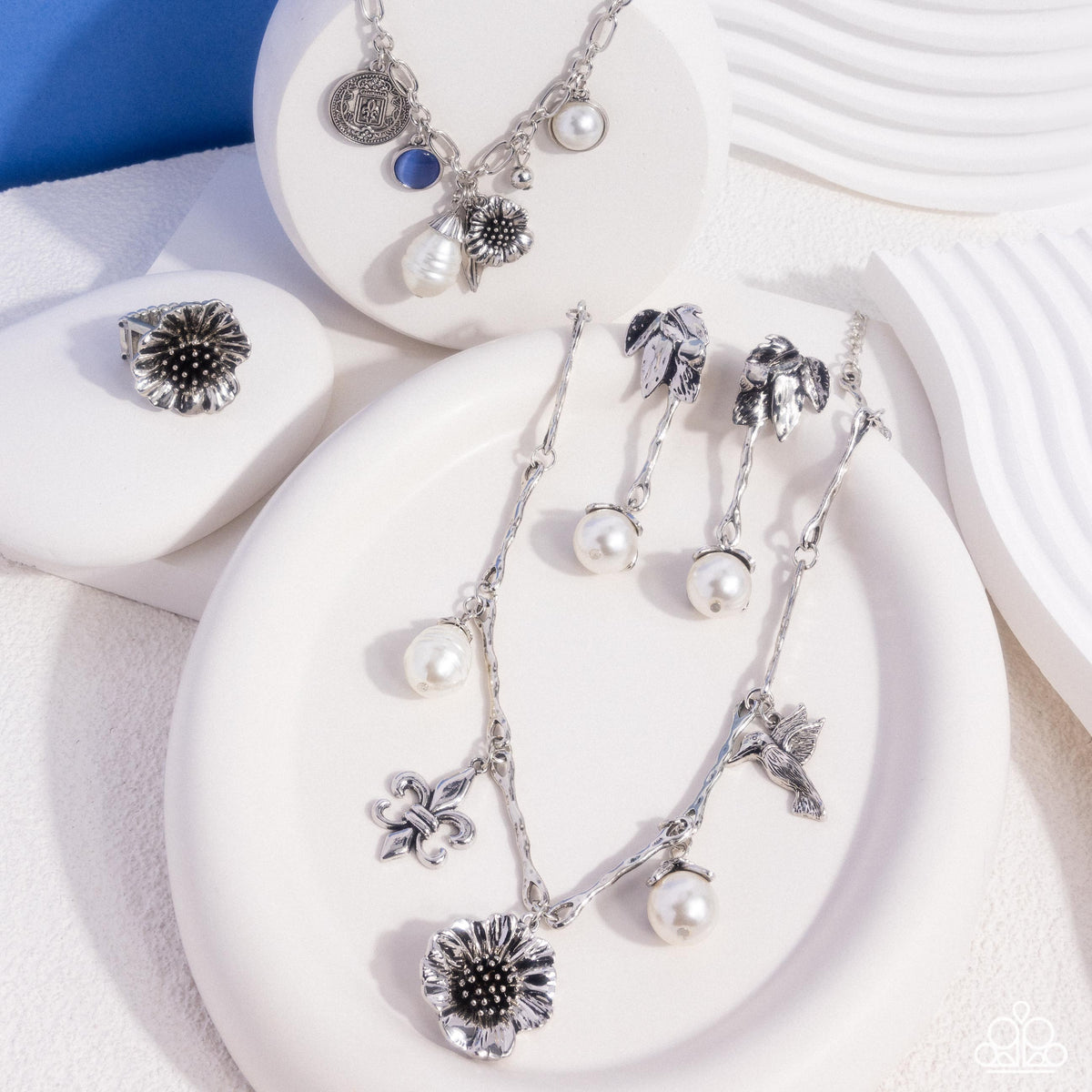 Glimpses of Malibu Set - September 2024 - Paparazzi Accessories- Set Collage - CarasShop.com - Paparazzi Jewelry by Cara Jewels