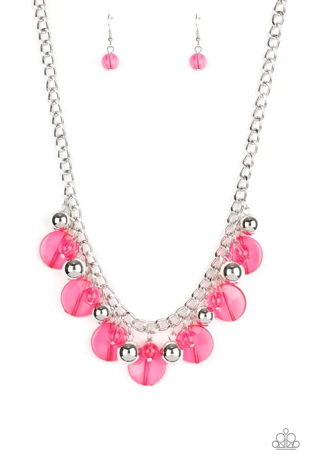 Gossip Glam Pink Necklace - Paparazzi Accessories- lightbox - CarasShop.com - Paparazzi Jewelry by Cara Jewels