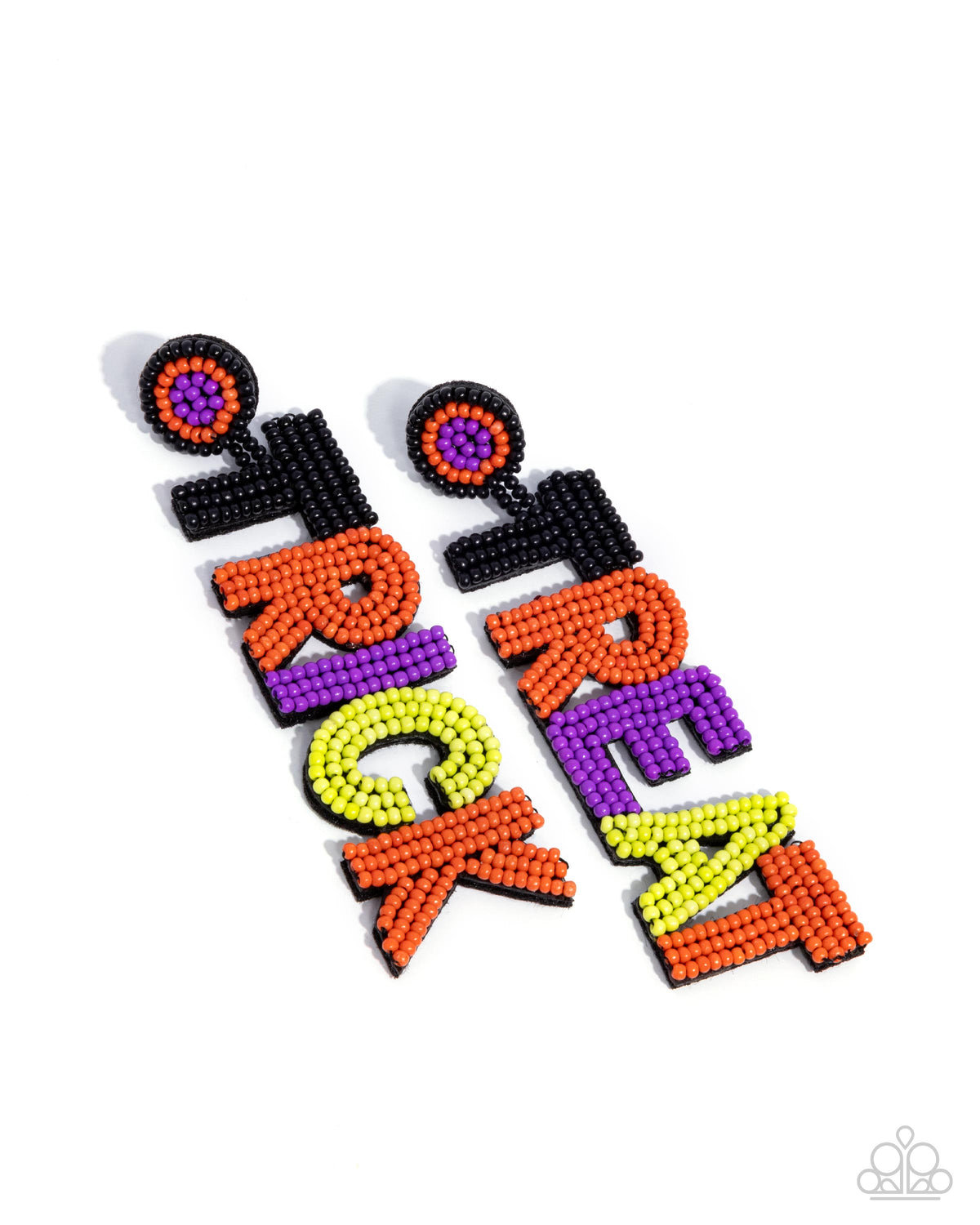 Halloween Hallmark Multi "Trick or Treat" Earrings - Paparazzi Accessories- lightbox - CarasShop.com - Paparazzi Jewelry by Cara Jewels