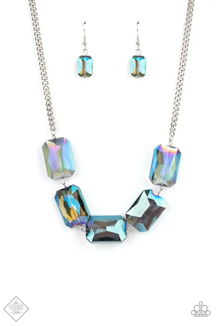 Heard it On the HEIR Waves Blue Necklace - Paparazzi Accessories- lightbox - CarasShop.com - Paparazzi Jewelry by Cara Jewels