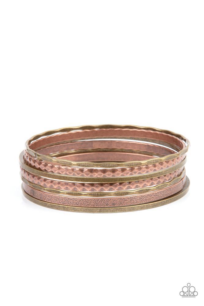 How Do You Stack Up? Multi Bracelet - Paparazzi Accessories- lightbox - CarasShop.com - Paparazzi Jewelry by Cara Jewels
