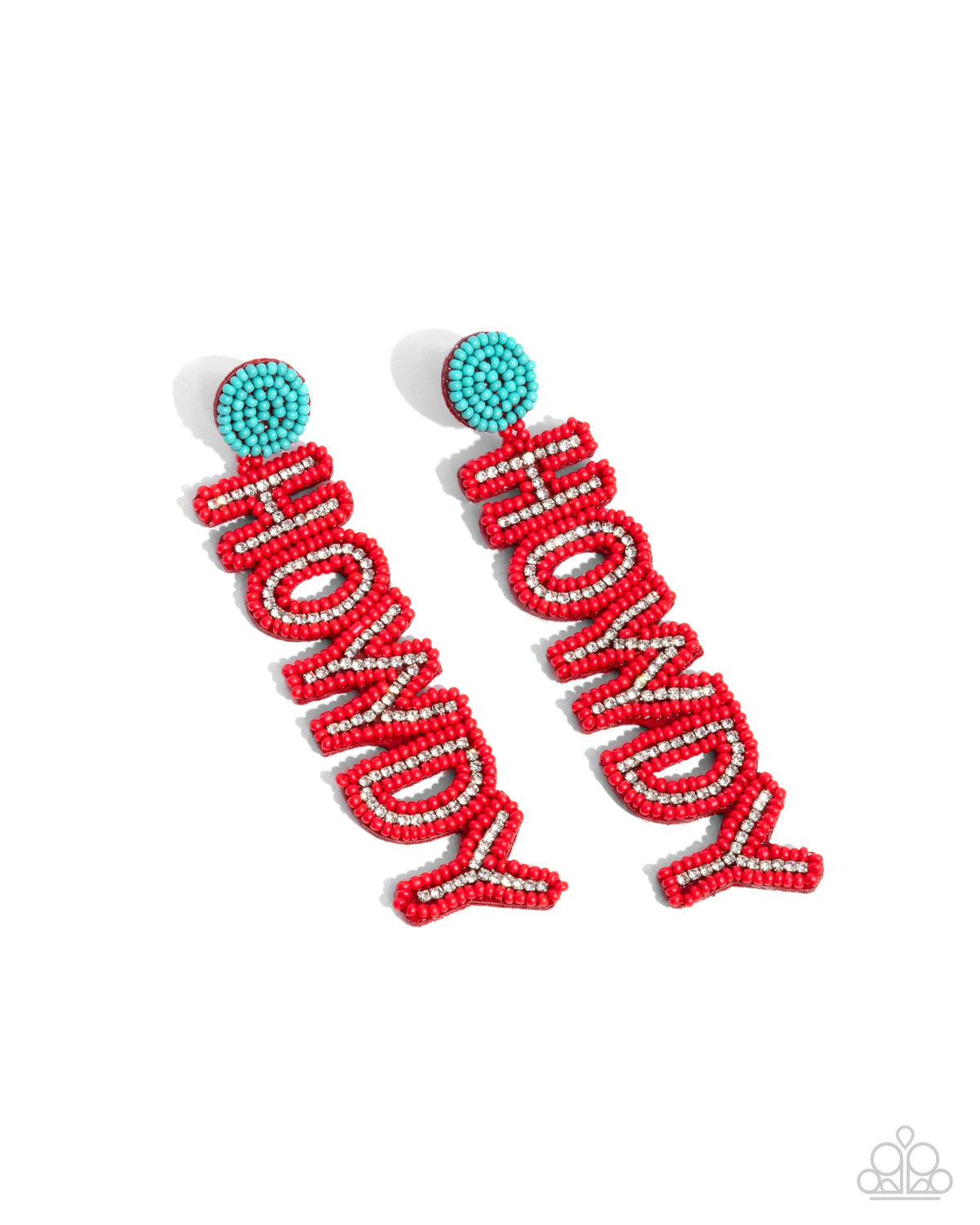 Howdy Headline Red Seed Bead Earrings - Paparazzi Accessories- lightbox - CarasShop.com - Paparazzi Jewelry by Cara Jewels