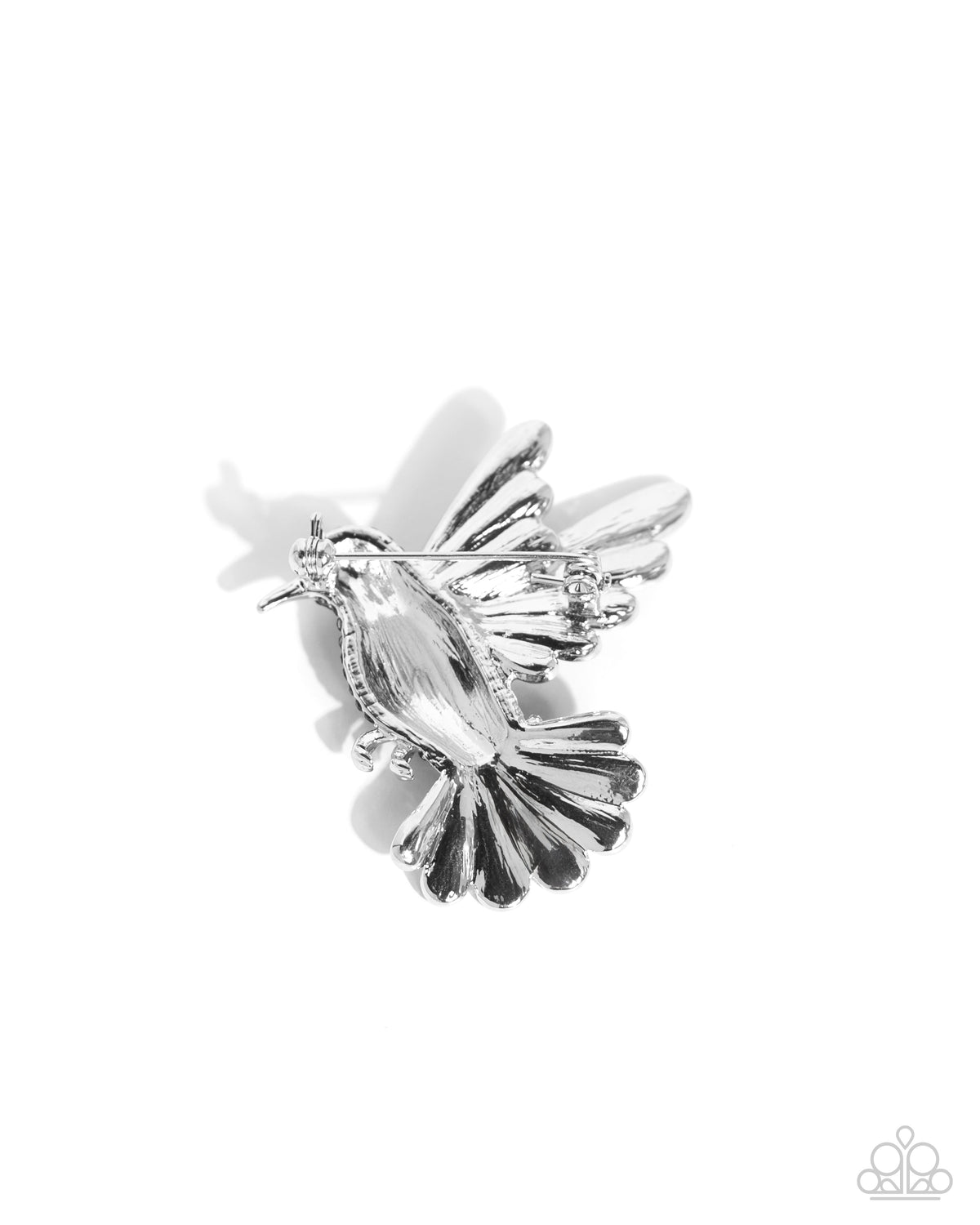 Hummingbird Heirloom Green Rhinestone Brooch - Paparazzi Accessories-on model - CarasShop.com - Paparazzi Jewelry by Cara Jewels