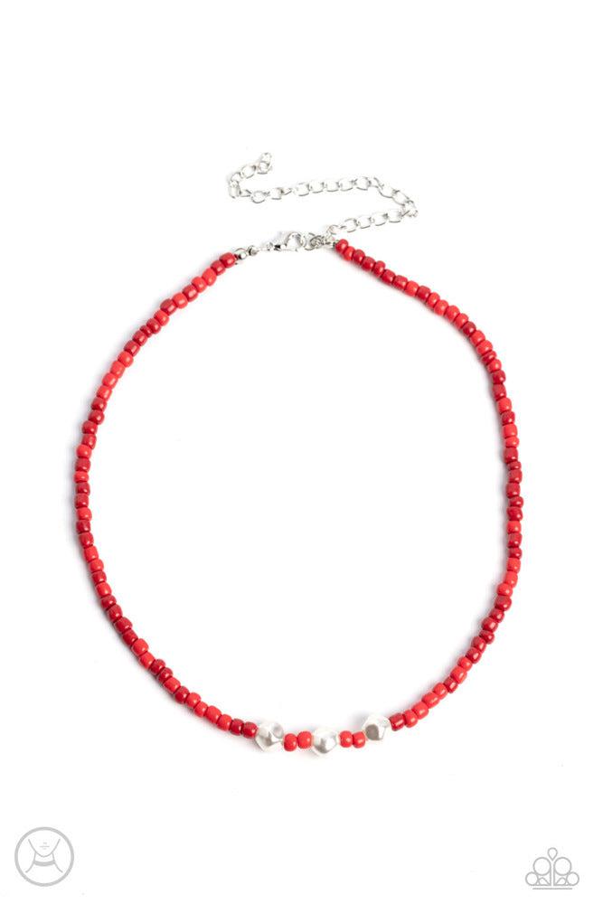 I Can SEED Clearly Now Red Necklace - Paparazzi Accessories- lightbox - CarasShop.com - Paparazzi Jewelry by Cara Jewels