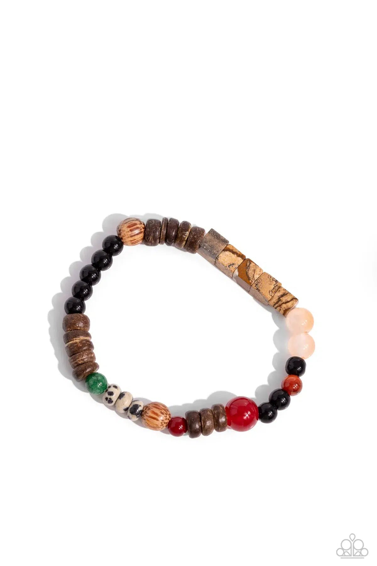 I "WOOD" Be So Lucky Orange Bracelet - Paparazzi Accessories- lightbox - CarasShop.com - Paparazzi Jewelry by Cara Jewels