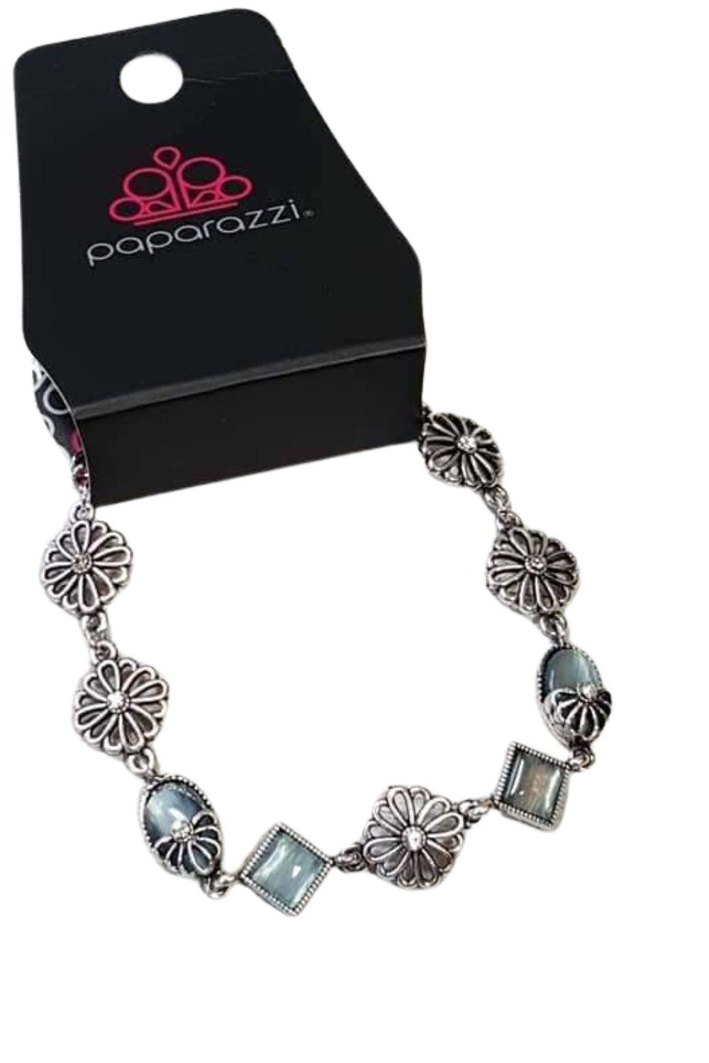 I'll Be BOUQUET Blue Bracelet - Paparazzi Accessories- lightbox - CarasShop.com - Paparazzi Jewelry by Cara Jewels