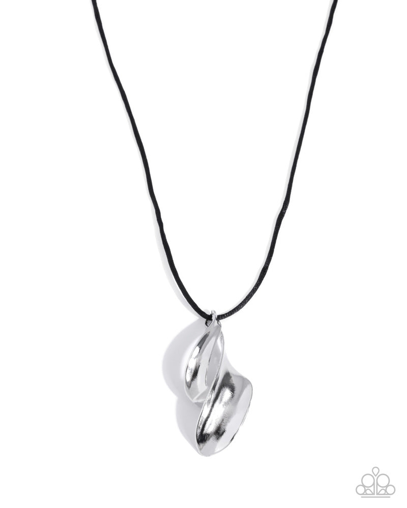 Impressive Individual Silver & Black Necklace - Paparazzi Accessories- lightbox - CarasShop.com - Paparazzi Jewelry by Cara Jewels