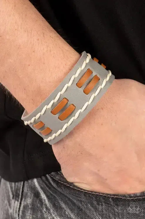 In The FRONTIER Running Silver Bracelet - Paparazzi Accessories-on model - CarasShop.com - Paparazzi Jewelry by Cara Jewels