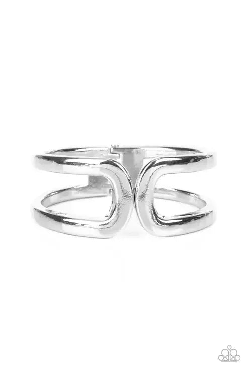 Industrial Empress Silver Bracelet - Paparazzi Accessories- lightbox - CarasShop.com - Paparazzi Jewelry by Cara Jewels