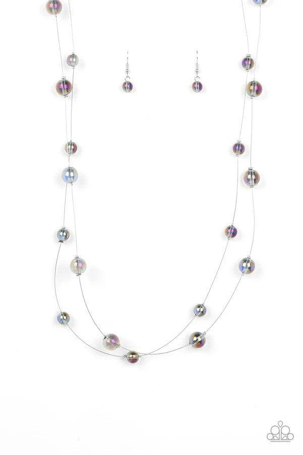 Interstellar Illusions Purple Necklace - Paparazzi Accessories- lightbox - CarasShop.com - Paparazzi Jewelry by Cara Jewels