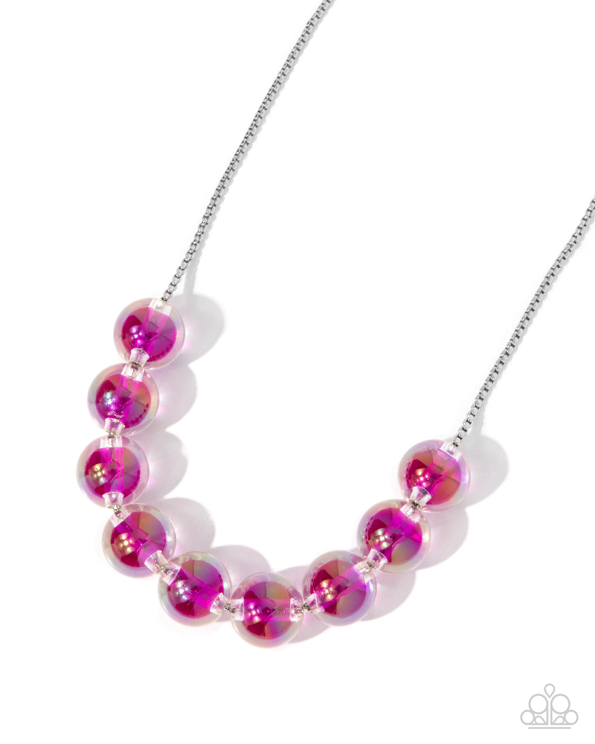 Iridescent Identity Pink Necklace - Paparazzi Accessories- lightbox - CarasShop.com - Paparazzi Jewelry by Cara Jewels