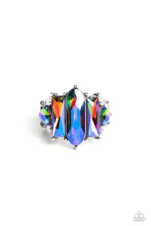 Iridescently Interstellar Multi Ring - Paparazzi Accessories- lightbox - CarasShop.com - Paparazzi Jewelry by Cara Jewels