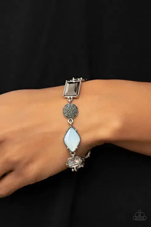 Jewelry Box Bauble Silver Bracelet - Paparazzi Accessories-on model - CarasShop.com - Paparazzi Jewelry by Cara Jewels
