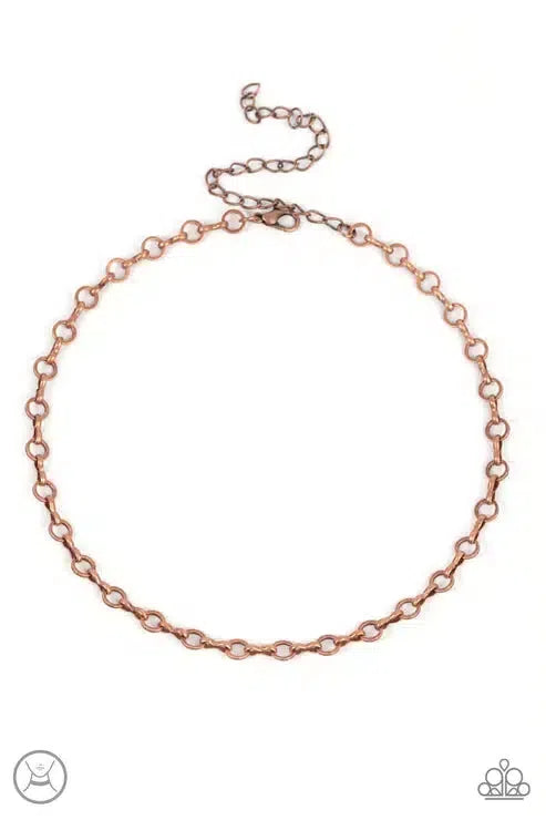 Keepin' It Chic Copper Necklace - Paparazzi Accessories- lightbox - CarasShop.com - Paparazzi Jewelry by Cara Jewels