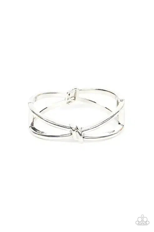 KNOT My First Rodeo Silver Bracelet - Paparazzi Accessories- lightbox - CarasShop.com - Paparazzi Jewelry by Cara Jewels