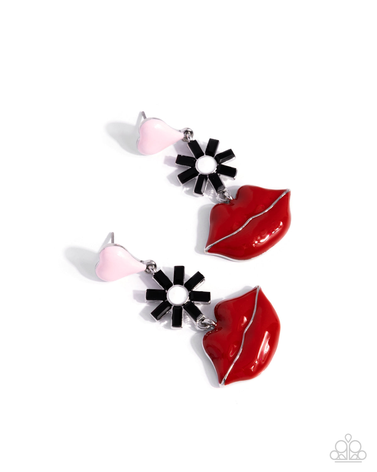Let Me Kiss You Multi Lip Earrings - Paparazzi Accessories- lightbox - CarasShop.com - Paparazzi Jewelry by Cara Jewels