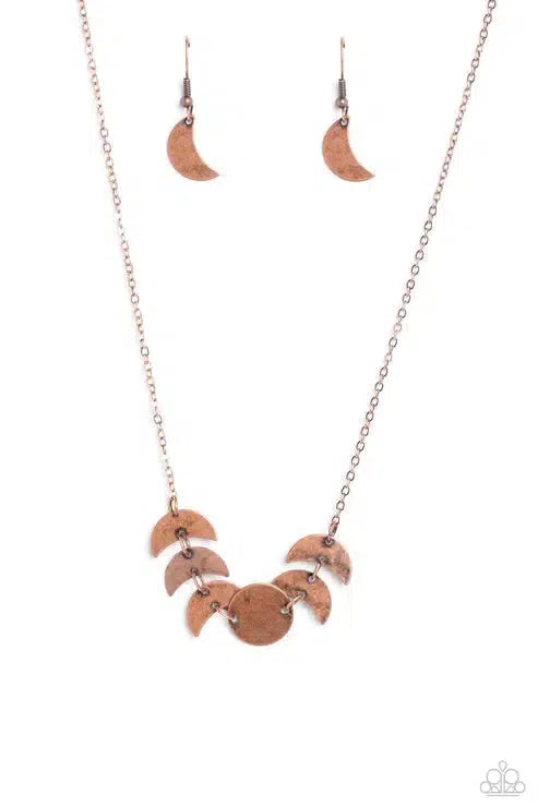 LUNAR Has It Copper Necklace - Paparazzi Accessories- lightbox - CarasShop.com - Paparazzi Jewelry by Cara Jewels